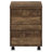 Contemporary Rolling File Box Cabinet, Brown, For Office Storage Use Cabinet On Wheels - Brown Laminate Finish And Drawer Handles