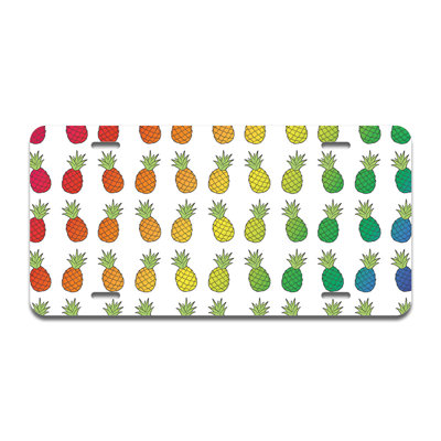 Cadre en aluminium Rainbow Pineapples