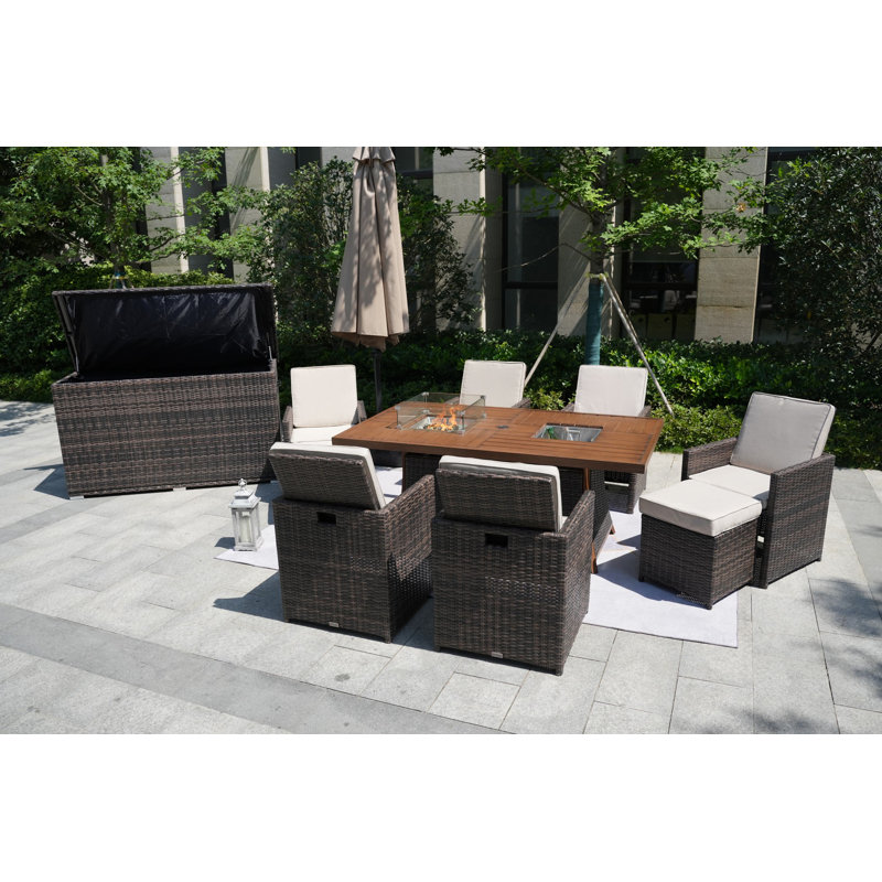 8 - Person Patio Conversation Set with Cushions
