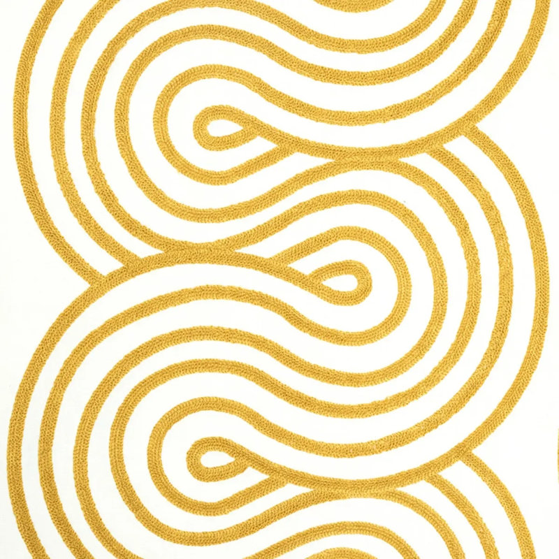 Giraldi Embroidery Fabric, Yellow