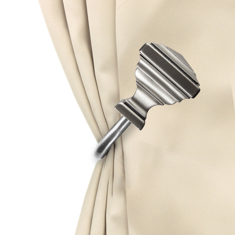 Paire de retenues Eudora, Nickel satiné