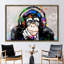 Art mural singe pensant, art de singe dj, art sur toile singe mélomane, décoration murale singe abstrait, œuvre d'art singe tendance,-109544760-109544774
