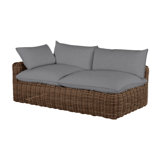 Montecito 75.25" Wide Outdoor Wicker Right Hand Facing Loveseat with Cushions