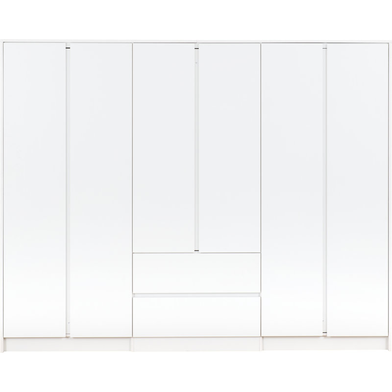  Braunstein 6 Door Wardrobe, Matt White