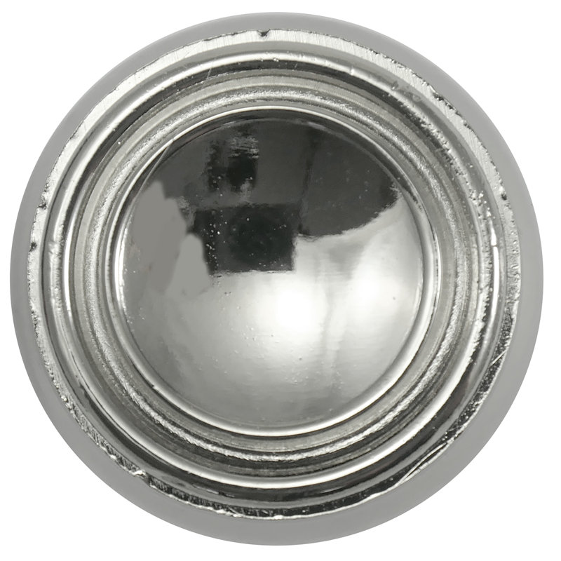 Polished Nickel Round Cabinet Knob with Mounting Hardware