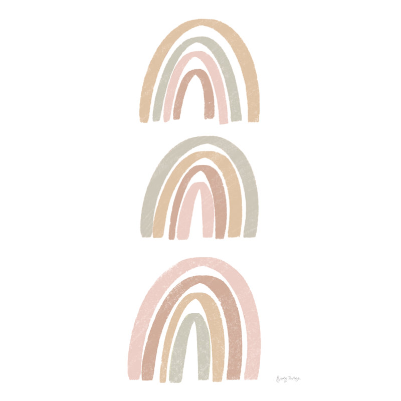 Boho Nursery Rainbows II by Becky Thorns - Wrapped Canvas Print, 46cm H x 30cm W