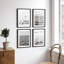 «Grayscale Beach Ocean Star Bottle Nature Wilderness Photographie Modern Decor» 4 pièces-101520079-101520077