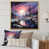Toile avec cadre flottant or