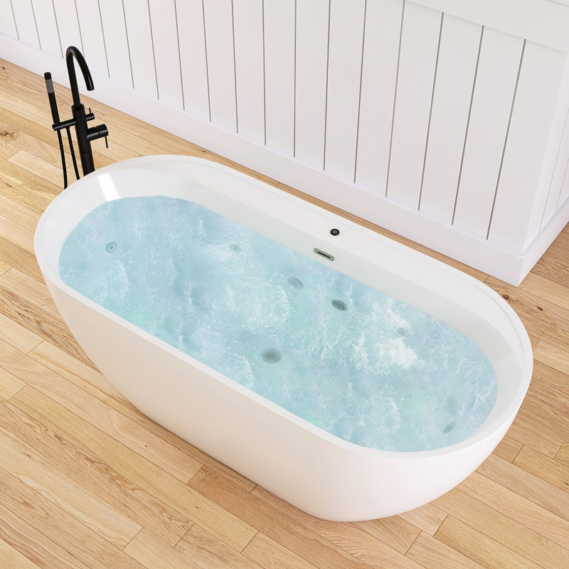 67' Freestanding Wirlpool Bathtub Acrylic Freestanding Soaking Tub