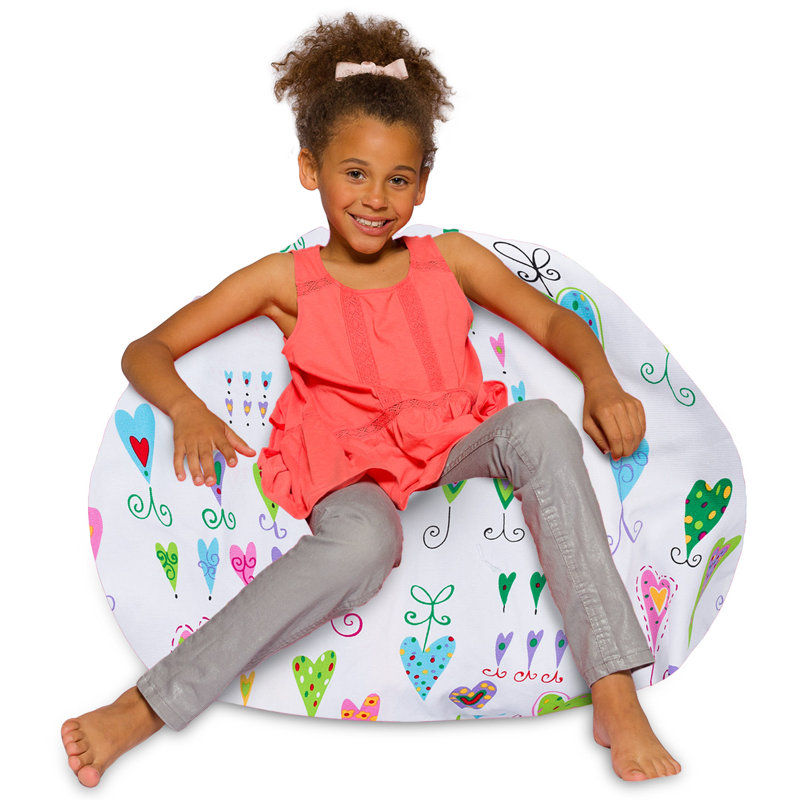 Bean Bag Chair for Kids, Teens, and Adults - Filled with Soft Beads, Includes Removable and Machine Washable Cover - Multiple Colors, Sizes and Fabrics including Soft Nylon & Canvas with Patterns