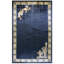 Vintage Large Room Size Luxurious Silk Pile Chinese Open Solid Blue Field Rug