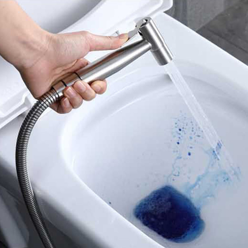 Handheld Bidet Sprayer Kit, Stainless Steel Toilet Bidet Shower Spray, Adjustable Bidet with Hose, T-Valve Adapter, for Personal Hygiene and Cleaning