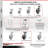 4 Piece Kingpinless Thermoplastic Rubber Caster Set