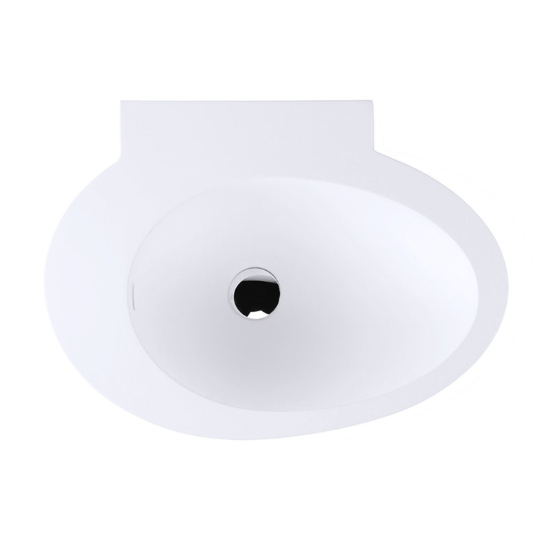 Suave 23.88'' L Bathroom Sink, None, Matte White