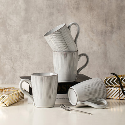  ALOFMO 4 Piece 14oz Nordic Coffee Mugs