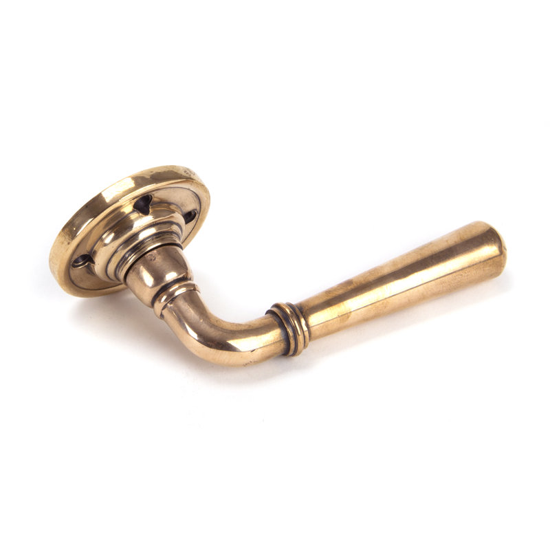 Newbury Lever on Rose Set - Unsprung, Polished Bronze