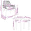 Ensemble repas de patio avec coussins en verre et poly rotin-727446052-727446051-727446107