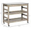 Chariot de cuisine à roulettes supérieur en acier inoxydable, gris - 2 tablettes, fente centrale pour un système de gestion efficace de l'espace avec tablettes de surface, tablette, 4 roulettes modernes