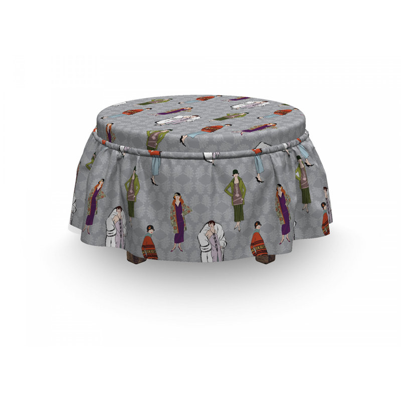 Ensemble de housse pour repose-pieds 2 pièces, Motif 2