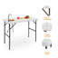 Table pliante portative 23 "37 * 45" avec évier pour la pêche en camping et la préparation des aliments, blanc