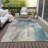 Kyrie Washable Abstract Indoor / Outdoor Rug-1502426951