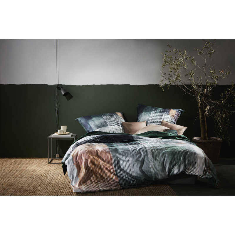 Cotton Patchwork Duvet Cover Set with Pillow Shams, Single - 1 Pillowcase (80 x 80 cm), Green
