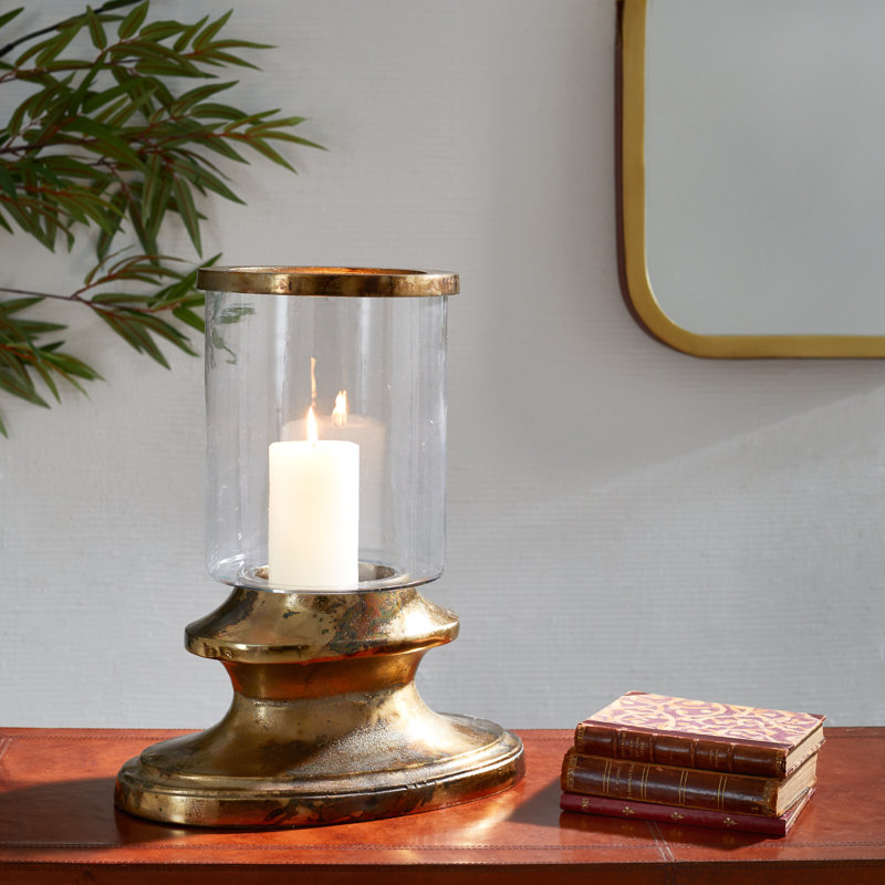 Ensemble de tall ouragan en verre et métal