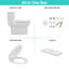 Toilette une pièce fixée au sol à hauteur de chaise 1,6 GPF Sarlai (siège inclus)