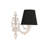 Stylish Wall Lamp, Metal Body with Fabric Cap, 9.8 x 3.9 x 5.1 inches | Max 40W E27 Socket (Bulb Not Included) | Elegant Black & White Design, Perfect for Living Room & Bedroom Lighting | IP20 Rated, 220-240V-588597619