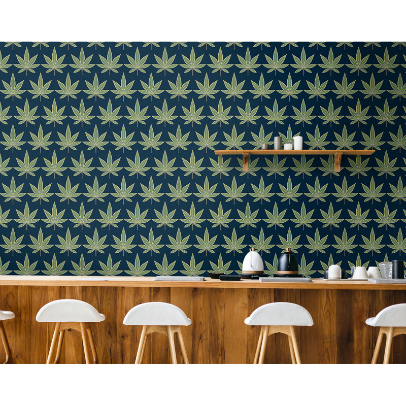 Addilyne Floral Roll, Navy/Green