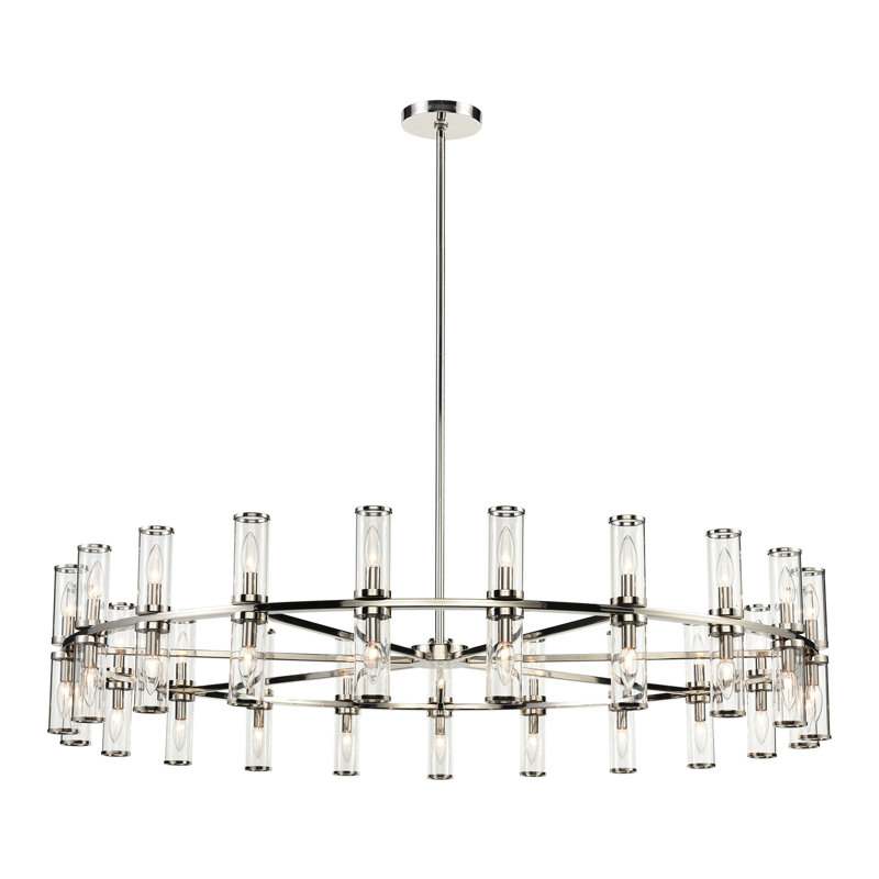 Revolve 42 - Light Chandelier, Polished Nickel