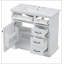 Meuble-lavabo 36 po avec lavabo en céramique, 2 tiroirs basculants, charnières de porte à fermeture en douceur, blanc