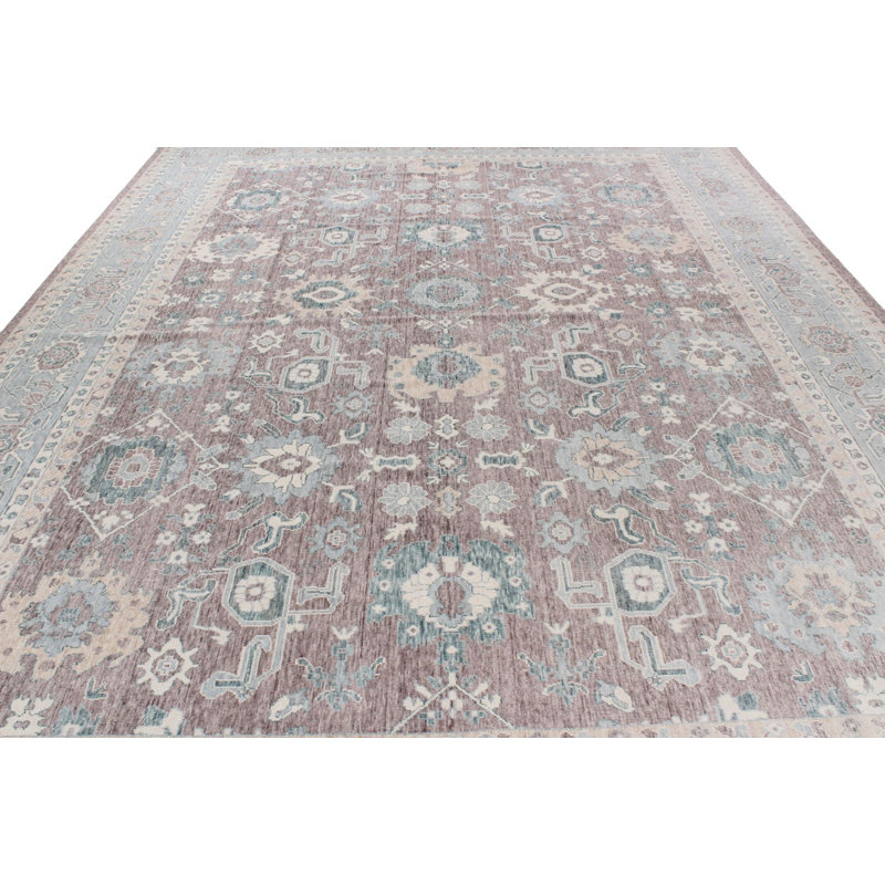 10x14 Purple and Blue Turkish Traditional Rug