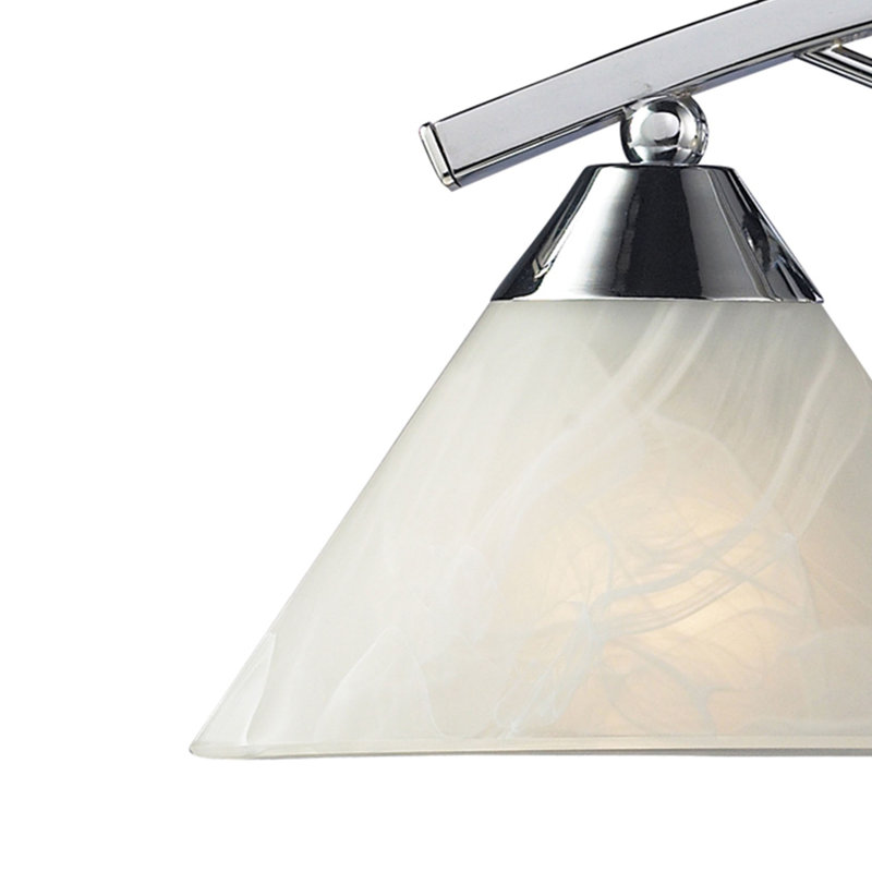 Éclairage pour meuble-lavabo à 2 lumières de 18 po de large Elysburg - Chrome poli, Deux lumières, H 8 po x l 18 po x P 9 po