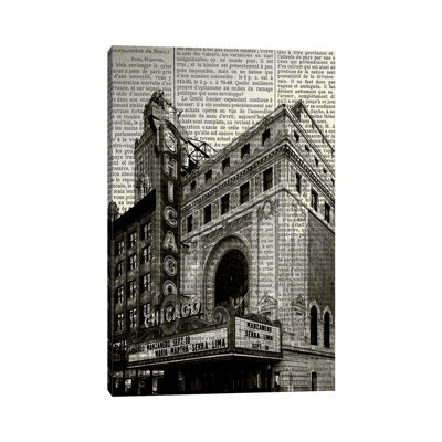 Newspaper City 2 1 Piece Wall Art on Canvas