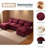 U Shaped Cloud Couch, 110" Chenille Comfy 4 Seat Sectional Couches For Living Room, Modular Sofa Sleeper With Double Chaise & Memory Foam-1605675947