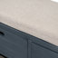Banc de rangement à chaussures polyvalent en bois avec panier amovible et 2 tiroirs-1526658367