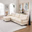 Canapé modulaire modulaire, canapé Cloud, canapé en L avec repose-pieds mobile, sièges profonds modernes pour le salon, canapé 3 places surdimensionné, canapés confortables en flanelle pour chambre à coucher, 5 coussins-1037213347