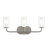 Mack Three-Light Brushed Nickel Vanity Light with Layered Glass Shades-127379894