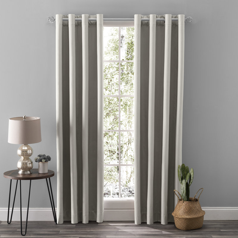 Helgha Blackout Curtain Single Panel, Bone, 52" x 96"