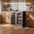 30 In Wine & Beverage Refrigerator Combination，3-Temperature Zones,28-Bottle Dual-Zone Wine Fridge + 100-Can Beverage Cooler, Built-In/Freestanding,Adjustable Shelves, LED Light