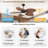 52" Outdoor 5-blede Palm Leaf Ceiling Fans With Lights And Remote,Wet Rated Tropical Waterproof Ceiling Fans For Patios Porch