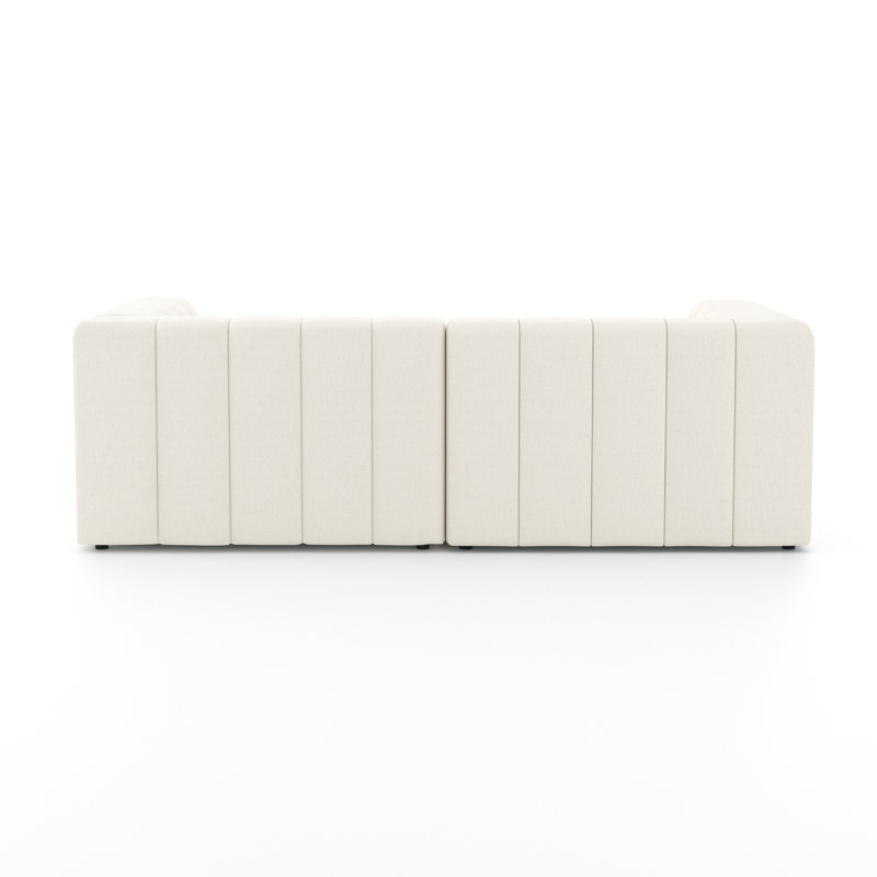 Grayson 88" Left Hand Facing Modular Sectional, Left Hand Facing, Fayette Cloud Polyester Blend