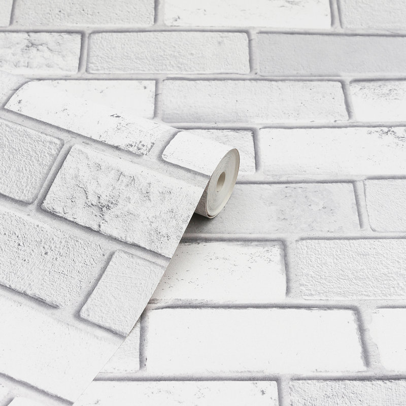 Papier peint Irving White Diamond Brick