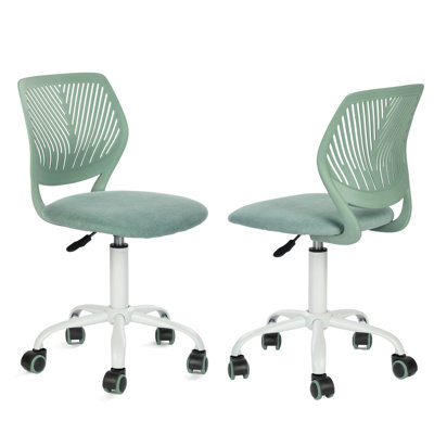 Denishia Modern Stylish Office Task Chair with Fabric Seat Adjustable Height for Teenager by Ebern Designs