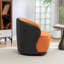 Fauteuil demi-tonneau pivotant en velours Stith-91860009