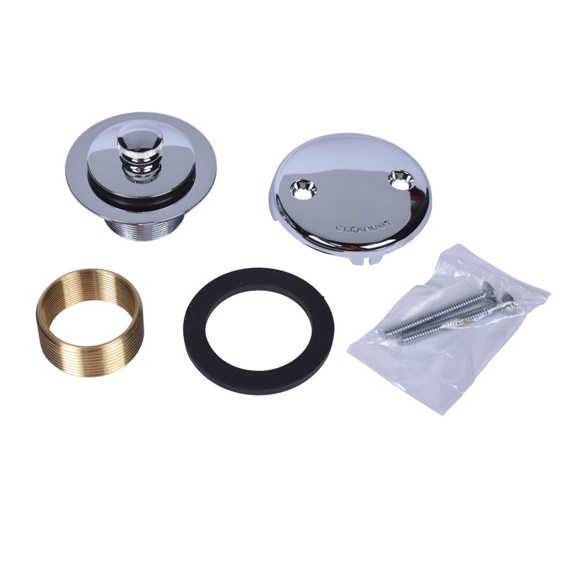 Drain bouchon de baignoire avec trop-plein, Chrome poli