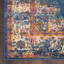 Tapis oriental en polypropylène bleu / brun tissé à la machine-329054677
