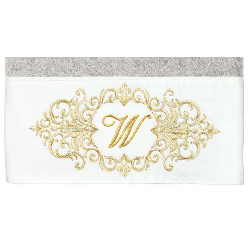 Linum Home Textiles 100% Turkish Cotton MONICA 2PC Embellished Bath Towel Set, W