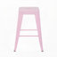 Tabouret de bar de 61 cm (24 pouces) de hauteur comptoir, ensemble de 4 tabourets de bar en métal sans dossier, non empilables-134966398-134966407